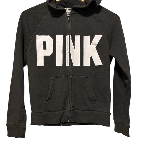 PINK Victoria's Secret Other - Pink Fleece Zip Up Perfect Hoodie Sweatshirt Size XS